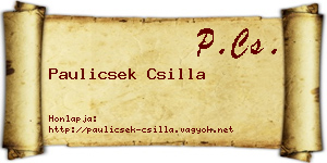 Paulicsek Csilla névjegykártya